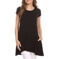 thumbnail image 1 of Women's Casual Short Sleeve Tunic Top With Pockets, 1 of 6