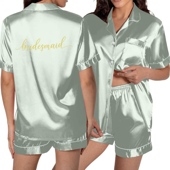 Women's Casual Shorts Suit with Pocket Button-Down Top and Printed Design, Two-Piece Lounge Set for Everyday Comfort and Relaxation