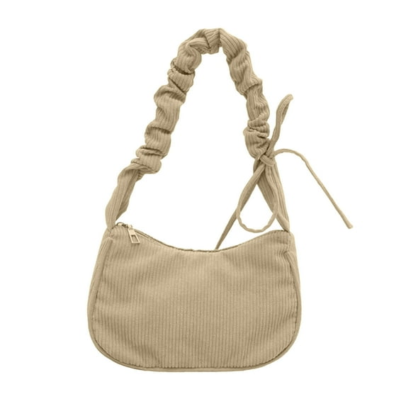 Women's Casual Shoulder Bag 8.66x5.51x2.95in Crossbody Messenger Purse Lightweight Handbag for Everyday Use(Khaki)