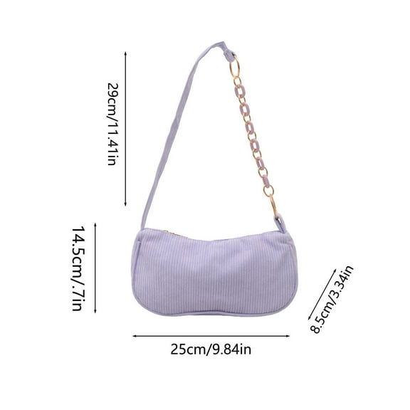 Women's Casual Shoulder Bag Corduroy Fashion Messenger Crossbody Purse Adjustable Strap for Work Travel Party Versatile Compact Tote