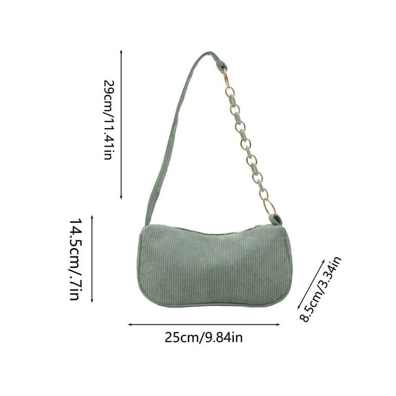 Women's Casual Shoulder Bag Corduroy Fashion Messenger Crossbody Purse Adjustable Strap for Work Travel Party Versatile Compact Tote