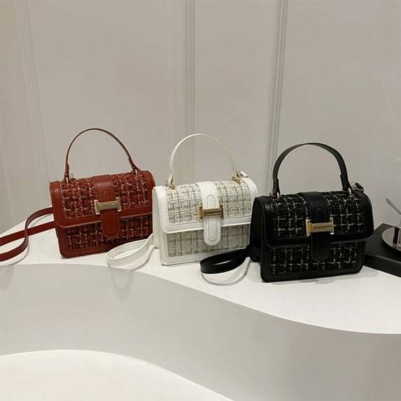 Women's Casual Shoulder Bag Handbag Crossbody Purse | Versatile Tote with Adjustable Strap | Fits Phone Wallet Keys | PU Leather | Elegant Design | For Work, Travel, Parties | 19x14x7.5cm | Black