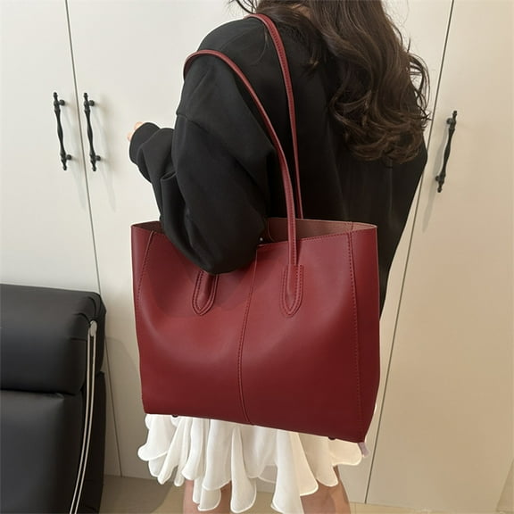 Women's Casual Shoulder Bag | Handbag Messenger Crossbody Purse Tote | Adjustable Strap | PU Leather | Multi-Use Fashion Purse | 15.9"x11.4"x4.1" | Work Travel Everyday