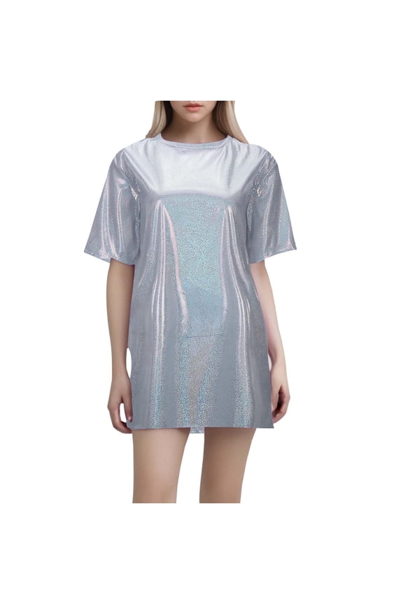 Women's Casual Silk T-Shirt Loose Fit Short Sleeve Top Soft Comfortable Lightweight Breathable Stylish Blouse