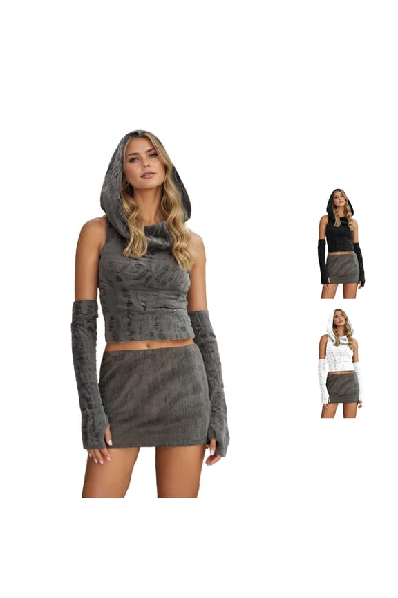 Women’s Casual Sleeveless Hooded Top For Everyday or Wear Solid Cropped Sleeveless Hoodie Tank