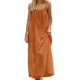 thumbnail image 1 of Women's Casual Sleeveless Open Back Maxi Dress – Loose Fit Beach Cover Up & Loungewear House Dress Orange XXXL, 1 of 6