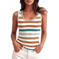 thumbnail image 1 of Women's Casual Sleeveless Tank Top Wide Neck Ribbed Slim Fit Summer Blouse, 1 of 4