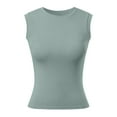 thumbnail image 1 of Women's Casual Sleeveless Tank Tops With Built In Bra Round Neck For Summer Outdoor Music Festival And Daily Wear, 1 of 7