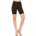 thumbnail image 1 of Women's Casual Slim Fit High Waist Comfy Stretch Elastic Waistband Biker Shorts, 1 of 6
