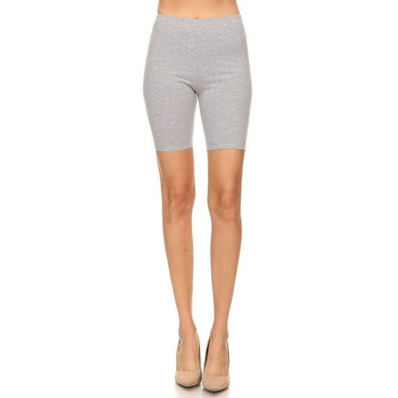 Women's Casual Slim Fit High Waist Comfy Stretch Elastic Waistband Biker Shorts