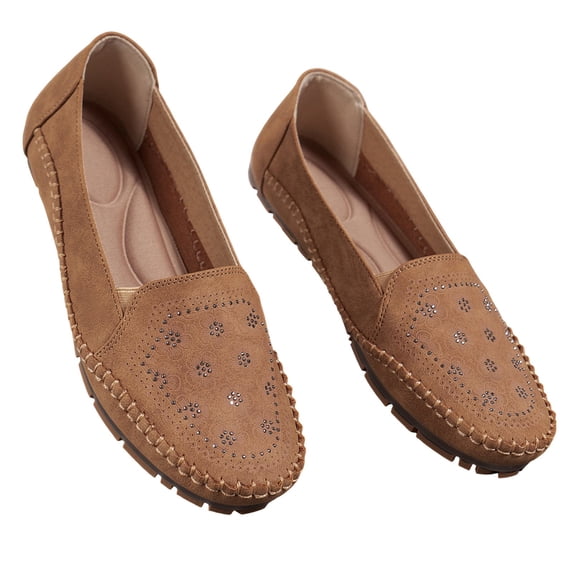 Women's Casual Slip On Loafers Comfortable Flat Walking Shoes for Everyday Wear