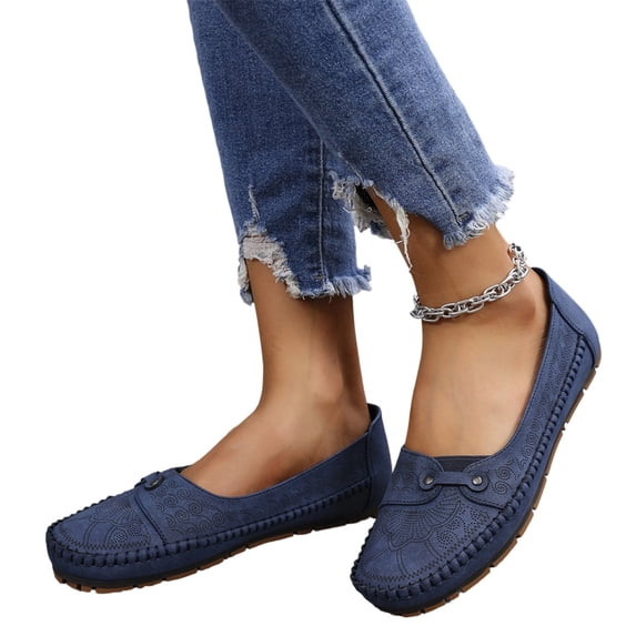 Women's Casual Slip On Loafers Flexible Sole Comfortable Everyday Walking Flat Footwear