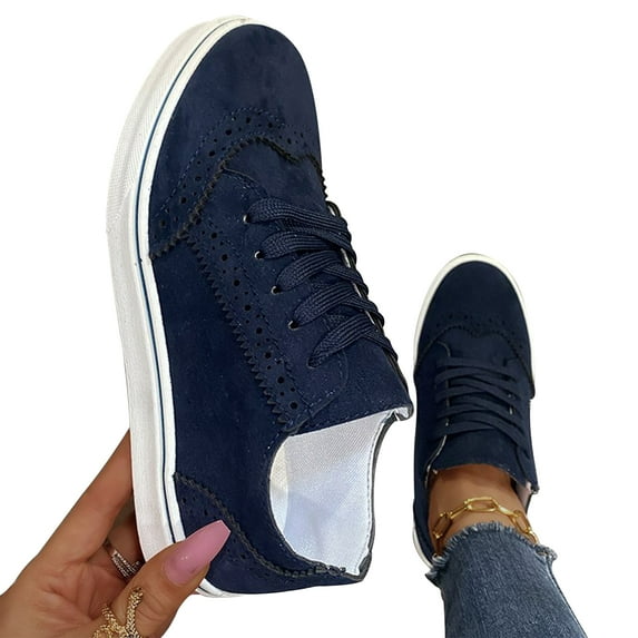 Women's Casual Sneaker Comfortable Lightweight Flexible Bandage Flat Fashion Classic Walking Shoes