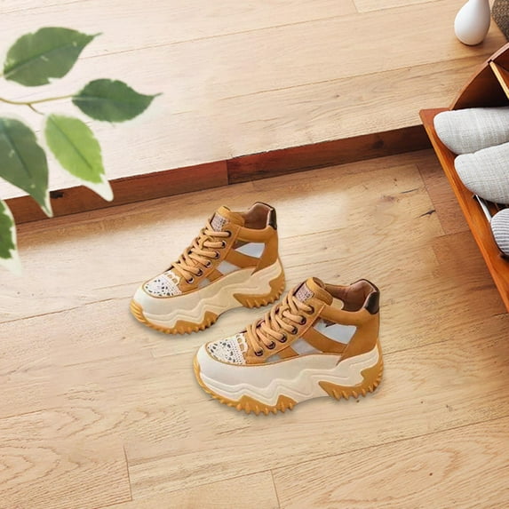 Women's Casual Sneakers Casual Comfortable Sneakers for Running Work Walking 36 yellow