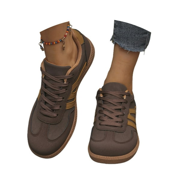 Women's Casual Sneakers Fashion Retro Patchwork Leopard Print Flat Sole Comfortable Walking Shoes Lightweight Breathable for Everyday Use