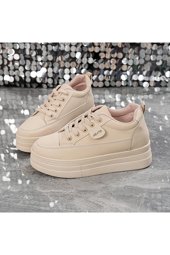 Women's Casual Sneakers Low Top New Style Casual Shoes Thick Sole Height Increasing Trendy Fashion Versatile Outdoor Suitable for 12 Festivals Women's Shoes, Women Shoes