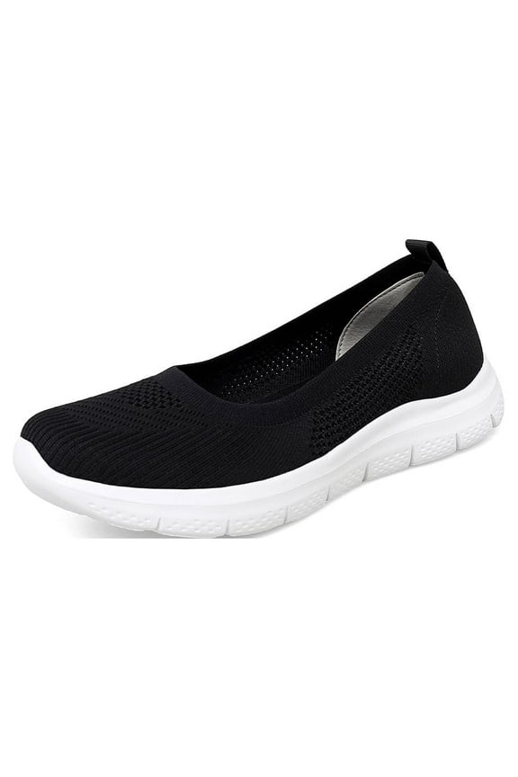 Women's Casual Sneakers Slip on Mesh Tennis Shoes Work Nurse Flat Shoes