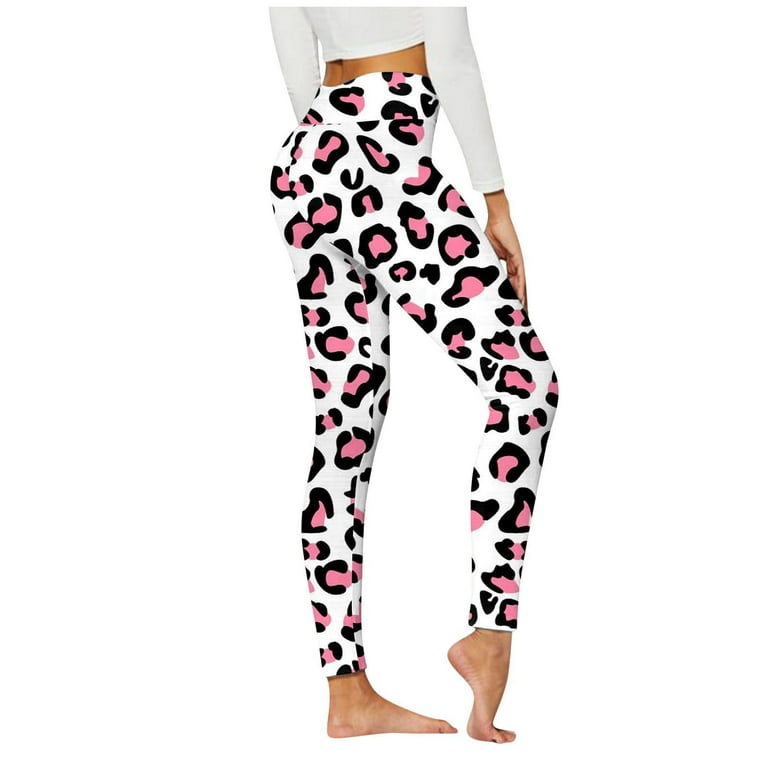 Women's Casual Soft Leggings – Leopard Print Stretchy Comfy Peach Skin  Lounge Yoga Pants Butt Lift Holiday Tights 