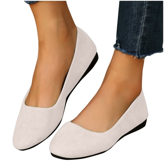 Women's Casual Soft-Soled Solid Color Moccasins Flat Shoes Comfortable Breathable Flat Bottom Loafers for Everyday Wear Beige