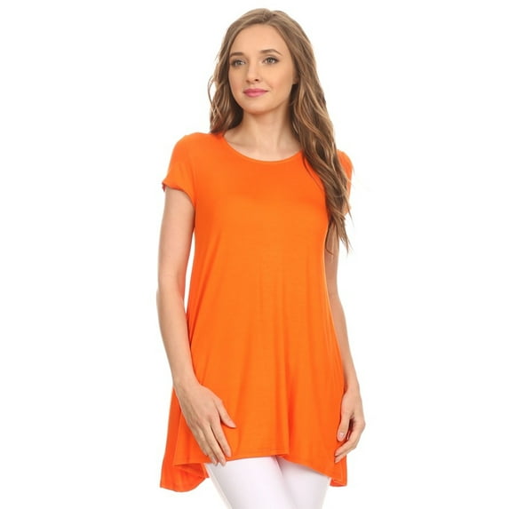 Women's Casual Solid Color Blouse Tunic Top Shirt