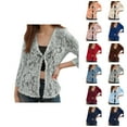 thumbnail image 1 of Women's Casual Solid Color Cardigan Lacy Sheer Beach Cover Up Shirt For Sun Cardigan Sweaters for Women, 1 of 2