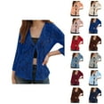 thumbnail image 1 of Women's Casual Solid Color Cardigan Lacy Sheer Beach Cover Up Shirt For Sun Cardigan Sweaters for Women, 1 of 2