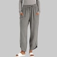 thumbnail image 1 of Women's Casual Solid Color Elastic Waist Long Pants with Pockets for Everyday Comfort, 1 of 6
