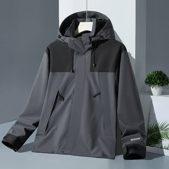 Women's Casual Solid Color Hooded Jacket - Long Sleeve Waterproof Windbreaker for Outdoor Activities, Limited Time Offer