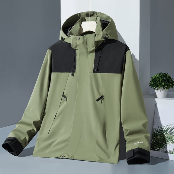 Women's Casual Solid Color Hooded Jacket - Long Sleeve Waterproof Windbreaker for Outdoor Activities, Limited Time Offer