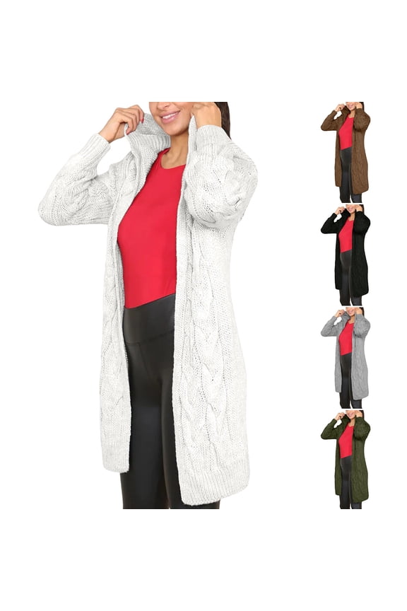 Women's Casual Solid Color Loose Fit Cardigan Sweater Jacket Long Sleeve for Business Office Work Travel and Loungewear Fashion Essential Gift for Women | Sopatenor,Army Green XL