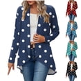 thumbnail image 1 of Women's Casual Solid Color Loose Long Sleeve Cardigan Coat Sweater Tops Warm Knit Outerwear Fall Fashion Gift | CSEONE,Sky Blue XL, 1 of 9