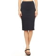thumbnail image 1 of Women's Casual Solid Color Office Wear Pencil Skirt, 1 of 4