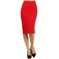 thumbnail image 1 of Women's Casual Solid Color Office Wear Pencil Skirt, 1 of 4