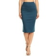thumbnail image 1 of Women's Casual Solid Color Office Wear Pencil Skirt, 1 of 4