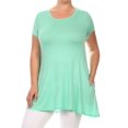 thumbnail image 1 of Women's Casual Plus Size Solid Color Blouse Tunic Top Shirt, 1 of 4