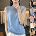 thumbnail image 1 of Women's Casual Solid Color Sleeveless Round Neck Tank Top Cami Blouse, Loose Fit Comfortable Summer Daily Wear, Fashion Essential Gift for Women | CSEONE,Gold XL, 1 of 7