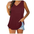 thumbnail image 1 of Women's Casual Solid Color T-Shirt Comfortable Fit Stretchable Soft Fabric Breathable Tank Top for Everyday Wear, 1 of 5