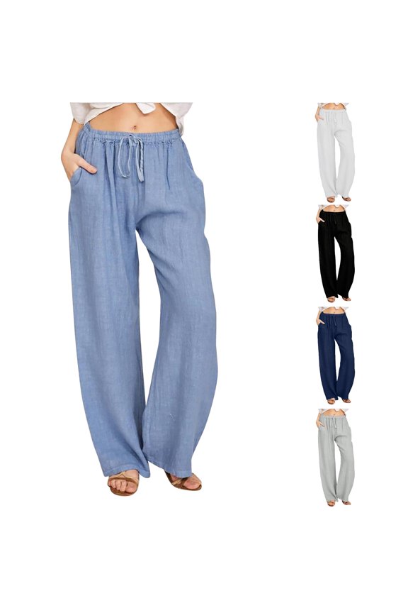 Women's Casual Solid Color Tether Loose Yoga Trousers Pencil Pants for Women Casual L