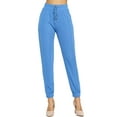 thumbnail image 1 of Women's Casual Solid Drawstring Elastic Waist Jogger Pants with Pockets, 1 of 6