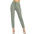 thumbnail image 1 of Women's Casual Solid Drawstring Elastic Waist Jogger Pants with Pockets, 1 of 6