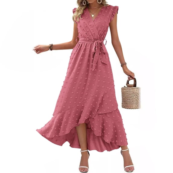 Women's Casual Solid Embroidered Lace Cuff Neck Dress