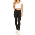 thumbnail image 1 of Moa Collection Women's Casual Solid Full Length Leggings Elastic Waistband, 1 of 6