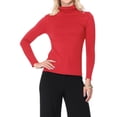 thumbnail image 1 of Women's Casual Solid Long Sleeve Fitted Turtleneck Sweater Top, 1 of 5