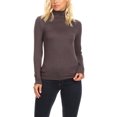 thumbnail image 1 of Women's Casual Solid Long Sleeve Fitted Turtleneck Sweater Top, 1 of 5