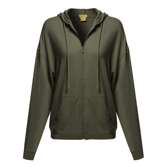 Women's Casual Solid Loose Fit Drop Shoulder Long Sleeve Sweatshirt