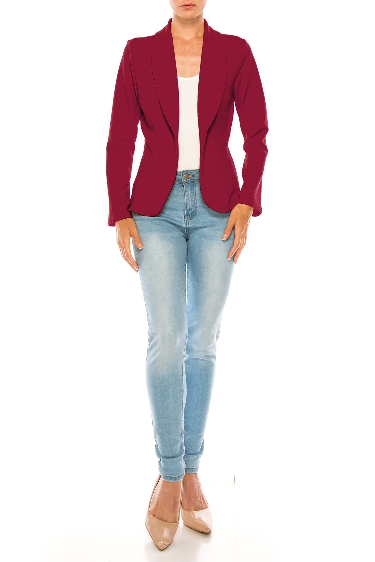 Women s Casual Solid Office Work Wear Long Sleeve Fitted Open Front women-s-casual-solid-office-work-wear-long-sleeve-fitted-open-front