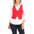 thumbnail image 1 of Women's Casual Solid Racerback Vest Button Down Closure, 1 of 7
