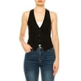 thumbnail image 1 of Women's Casual Solid Racerback Vest Button Down Closure, 1 of 7