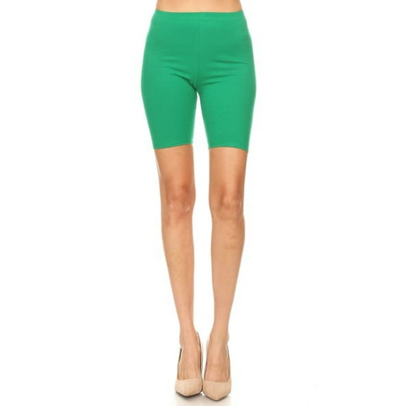 Women's Casual Slim Fit High Waist Comfy Stretch Elastic Waistband Biker Shorts