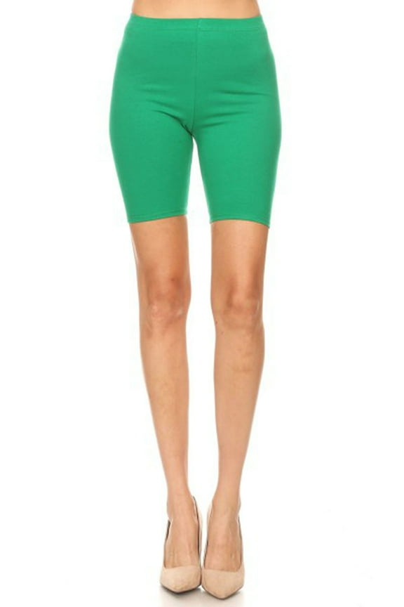 Women's Casual Slim Fit High Waist Comfy Stretch Elastic Waistband Biker Shorts